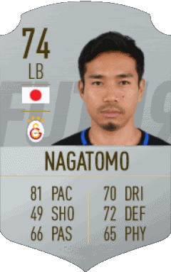 Yuto Nagatomo Japón F I F A - Jugadores  cartas Vídeo Juegos Multimedia 