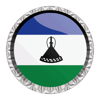 Rond - Anneaux Lesotho Afrique Drapeaux 