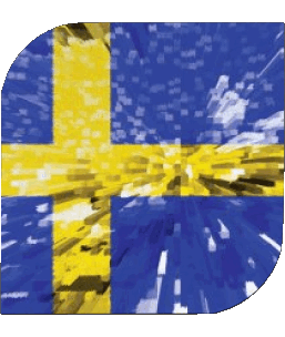 Square Sweden Europe Flags 