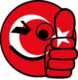 Smiley - OK Türkei Asien Fahnen 