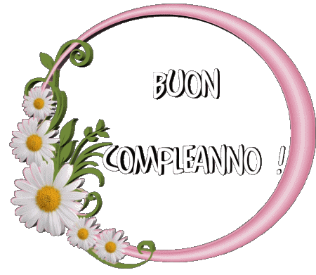 021 Fondo transparente Floreale Buon Compleanno Italiano Mensajes 