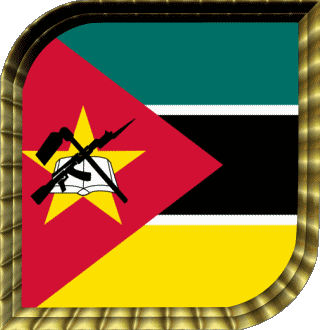 Quadrato Mozambico Africa Bandiere 