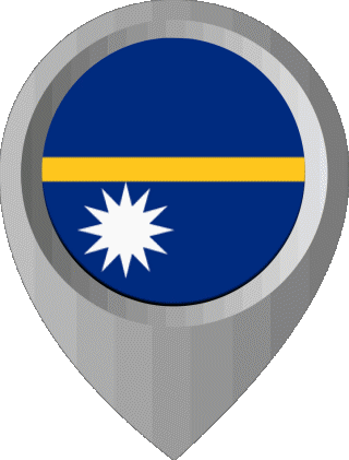 Standort-Pin Nauru Ozeanien Fahnen 