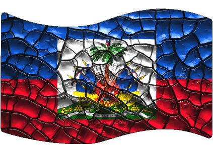 Rectangle Haiti America Flags 