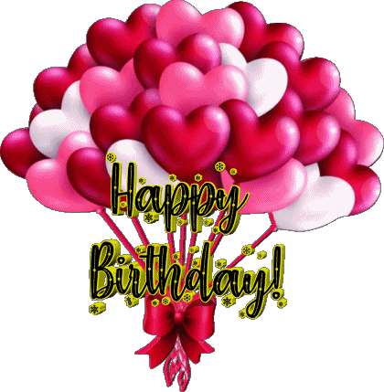 009 Balloons - Confetti Happy Birthday English Messages 