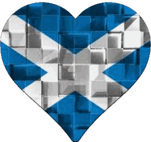 Heart Scotland Europe Flags 