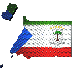 Map Equatorial Guinea Africa Flags 