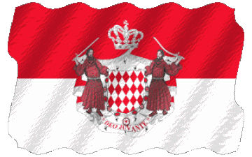 Welligkeit Monaco Europa Fahnen 