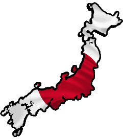 Mapa Japón Asia Banderas 