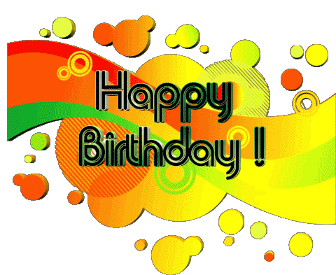 009 Transparent Background Abstract - Geometric Happy Birthday English Messages 