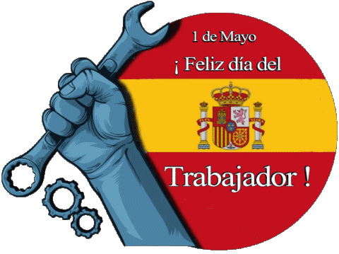 Feliz día del Trabajador - España 1 de Mayo Espagnol Messages 