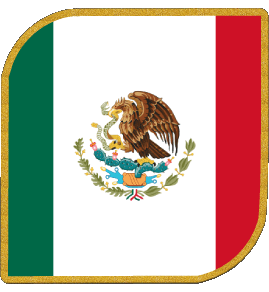 Carré Mexique Amériques Drapeaux 