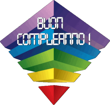 010 Fondo transparente Astratto - Geometrico Buon Compleanno Italiano Mensajes 