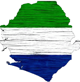 Karte Sierra Leone Afrika Fahnen 