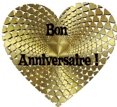 011 Coeur Bon Anniversaire Französisch Nachrichten 