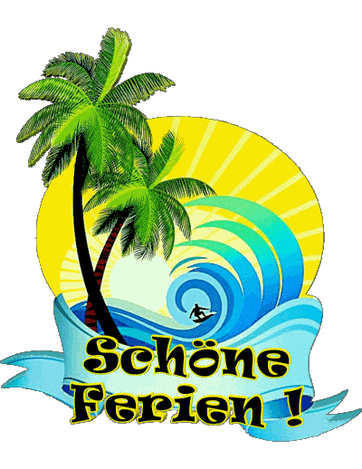 25 Sfondo trasparente Schöne Ferien Tedesco Messagi 