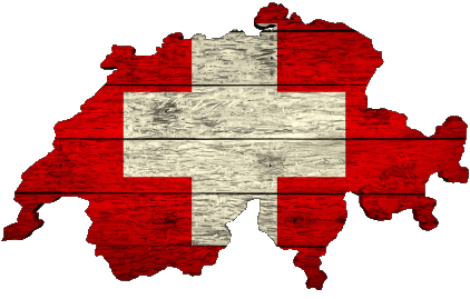 Carte Suisse Europe Drapeaux 