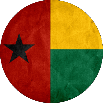 Round Guinea Bissau Africa Flags 