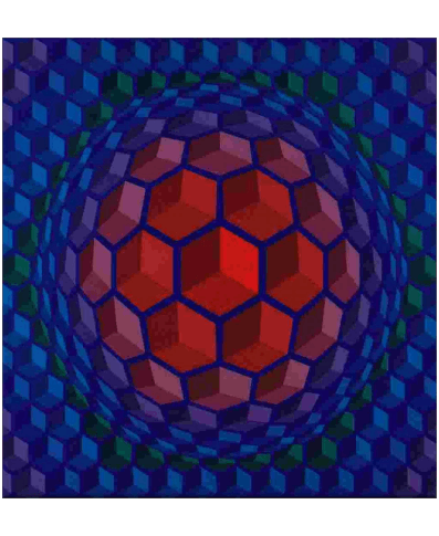 Victor Vasarely Artiste  Peintre Humour - Fun 