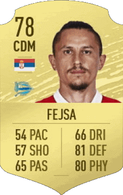 Ljubomir Fejsa Serbia F I F A - Giocatori carte Videogiochi Multimedia 