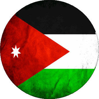 Rond Jordanie Asie Drapeaux 