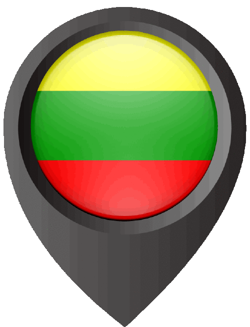 Epingle de Localisation Lituanie Europe Drapeaux 