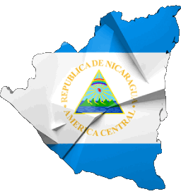 Carte Nicaragua Amériques Drapeaux 