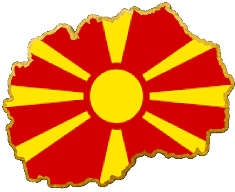 Mapa Macedonia Europa Banderas 