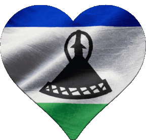 Herz Lesotho Afrika Fahnen 