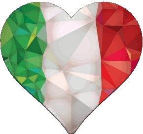 Coeur National Italie Europe Drapeaux 