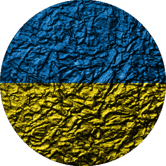 Rond Ukraine Europe Drapeaux 