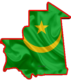 Map Mauritania Africa Flags 