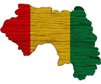 Mapa Guinea África Banderas 