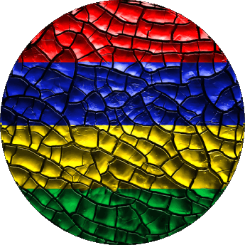 Runde Mauritius Afrika Fahnen 