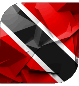 Square Trinité et Tobago America Flags 