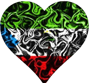 Corazón Guinea Ecuatorial África Banderas 