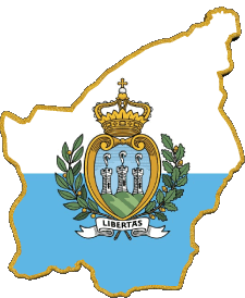 Map San Marino Europe Flags 