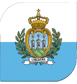 Square San Marino Europe Flags 