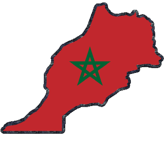 Carta Geografica Marocco Africa Bandiere 