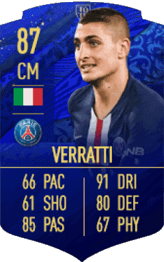 Marco Verratti Italia F I F A - Jugadores  cartas Vídeo Juegos Multimedia 
