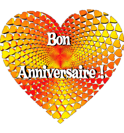 008 Coeur Bon Anniversaire French Messages 