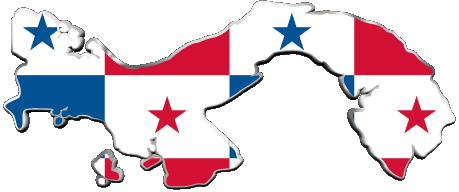 Carte Panama Amériques Drapeaux 
