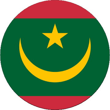 Rond Mauritanie Afrique Drapeaux 