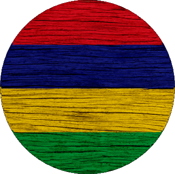 Runde Mauritius Afrika Fahnen 