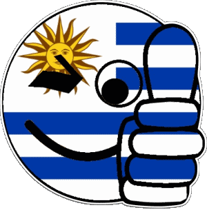 Smiley - OK Uruguay Amériques Drapeaux 