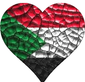 Heart Sudan Africa Flags 