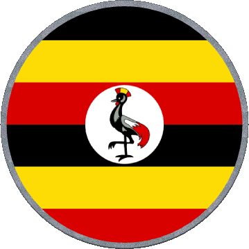 Tondo Uganda Africa Bandiere 