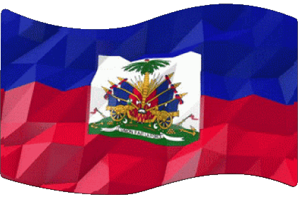 Rechteck Haiti Amerika Fahnen 