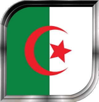 square Algeria Africa Flags 