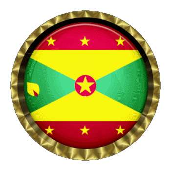 Rond - Anneaux Grenade iles Amériques Drapeaux 